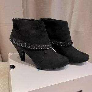 Call It Spring Black Booties Size 7